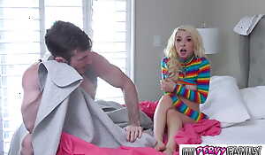 Dad Catches Petite Teen Getting Pounded by Her Step-brother - Kenzie Reeves