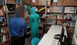 Arab legal age teenager shoplifter caught and fucked by security