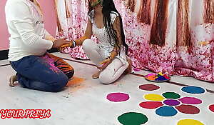 Holi special: Indian Priya had great fun with law brother vulnerable Holi occasion
