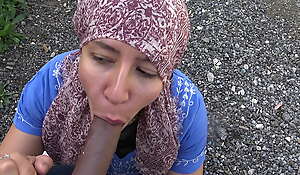 A hornyTurkish muslim cuckold wife has sex almost public with american soldier