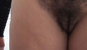 perverted stepson begged me to see me piss outsider my hairy pussy