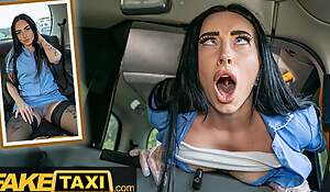 Personate Taxi Warm Nurse adjacent to Uniform Gives Driver a Suck and Fuck before a Meeting