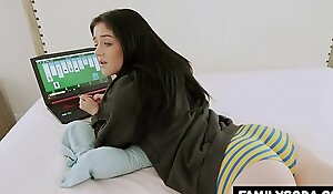 Sister banged while shes busy playing game