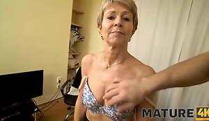 MATURE4K. Woman is old but still wants to fuck, so boss fucks her