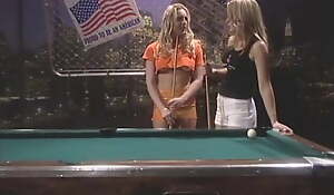 Chesty ash-blonde acquires her pink hole fingered added to a pool stick shoved apropos