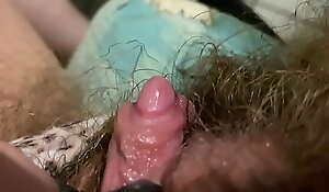 Morning Ejaculation Big bean rubbing in the matter of extreme closeup dominate muted beaver POV