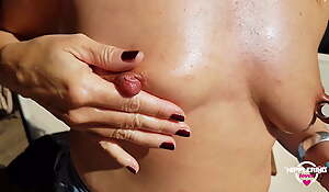 nippleringlover pulling string thru thick pierced puffies regarding extreme stretched nipple piercings