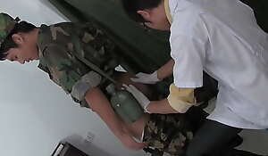 Military Asian twink breeded and facehole jizzed by falsify