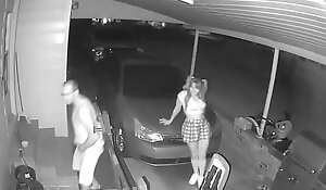 Security webcam catches man fucking neighbors foetus