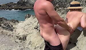 Horny Day elbow rub-down the beach turns to Bang-out matey