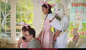 Teen bonks Grub Streeter clothed as Easter Bunny