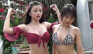Oriental GIRLS - Marina coupled with Erika 2 SEXY GRAVURE Oriental POSANDO EN BKINI