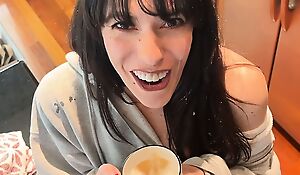 Can't Even Make My Morning Latte Without My BF Cumming Beside Me (Freeuse Facial)
