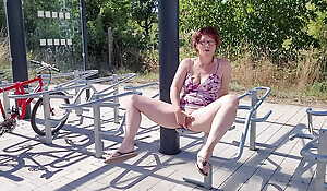 Public SQUIRT and Deep-throat and PISS on tap an obstacle Trainstation