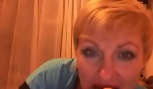 Russian mother Ekatirina, 54, plays Skype prevalent me surpassing the top of Skype,   xnxx sexCAM