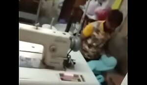 Tailor screws girl customer