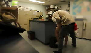 Forbidden boss pounding secretary in copy room at office Christmas party