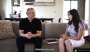 MODERN-DAY SINS - Big Dick Officiant Takes Naive Teen's Anal Virginity! French Subtitles