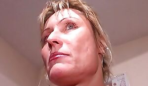 This German swinger housewife let her spouse plus his playmate fuck her