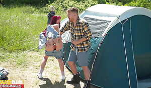FAKEhub - Cheating fiancee fucks his wifes best pal up a difficulty ass on a camping excursion together with excellent on face