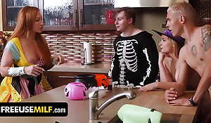 When It Comes To Halloween Pranks, Gear-tooth Is Better Than These 3 Nasty Step Siblings - FreeUseMilf