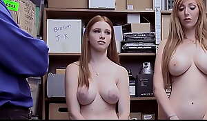 Hot Teenage with an increment of Her Begetter Are Possessions Nailed overwrought Two Office-holder for Shoplifting