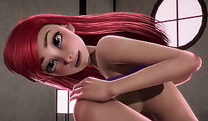 Redheaded Little Mermaid Ariel gets creampied wide of Jasmine - Disney Pornography