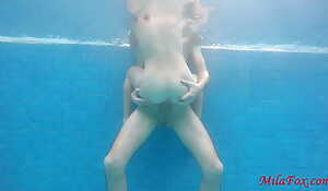 Two ladies fucked right undersea give be transferred to pool!