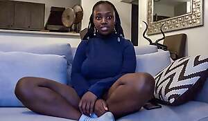 African Casting - Thick Big-titted Ebony Stunner Squirted Genuine By Fake Producer